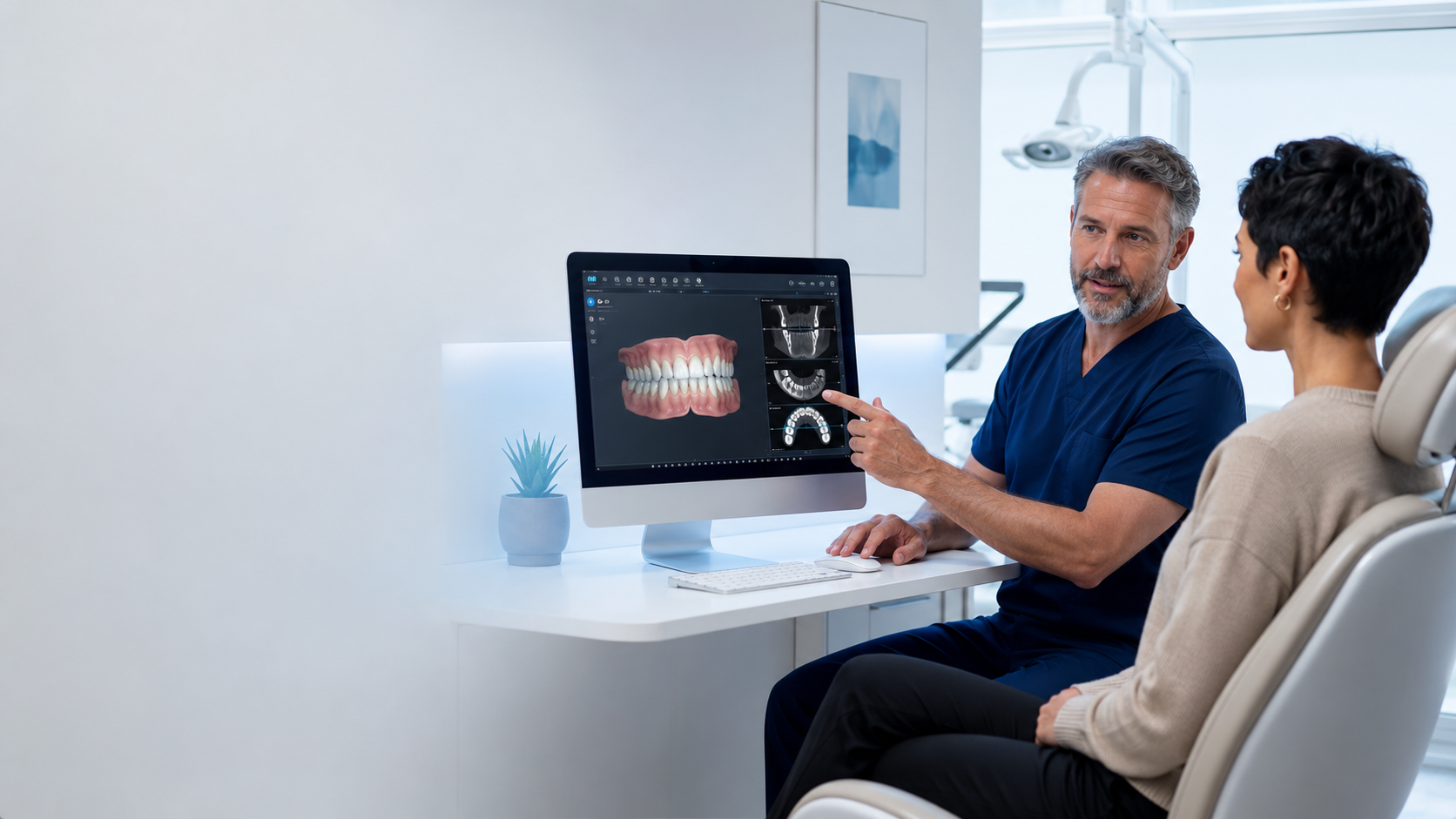 Consultation in modern dental office