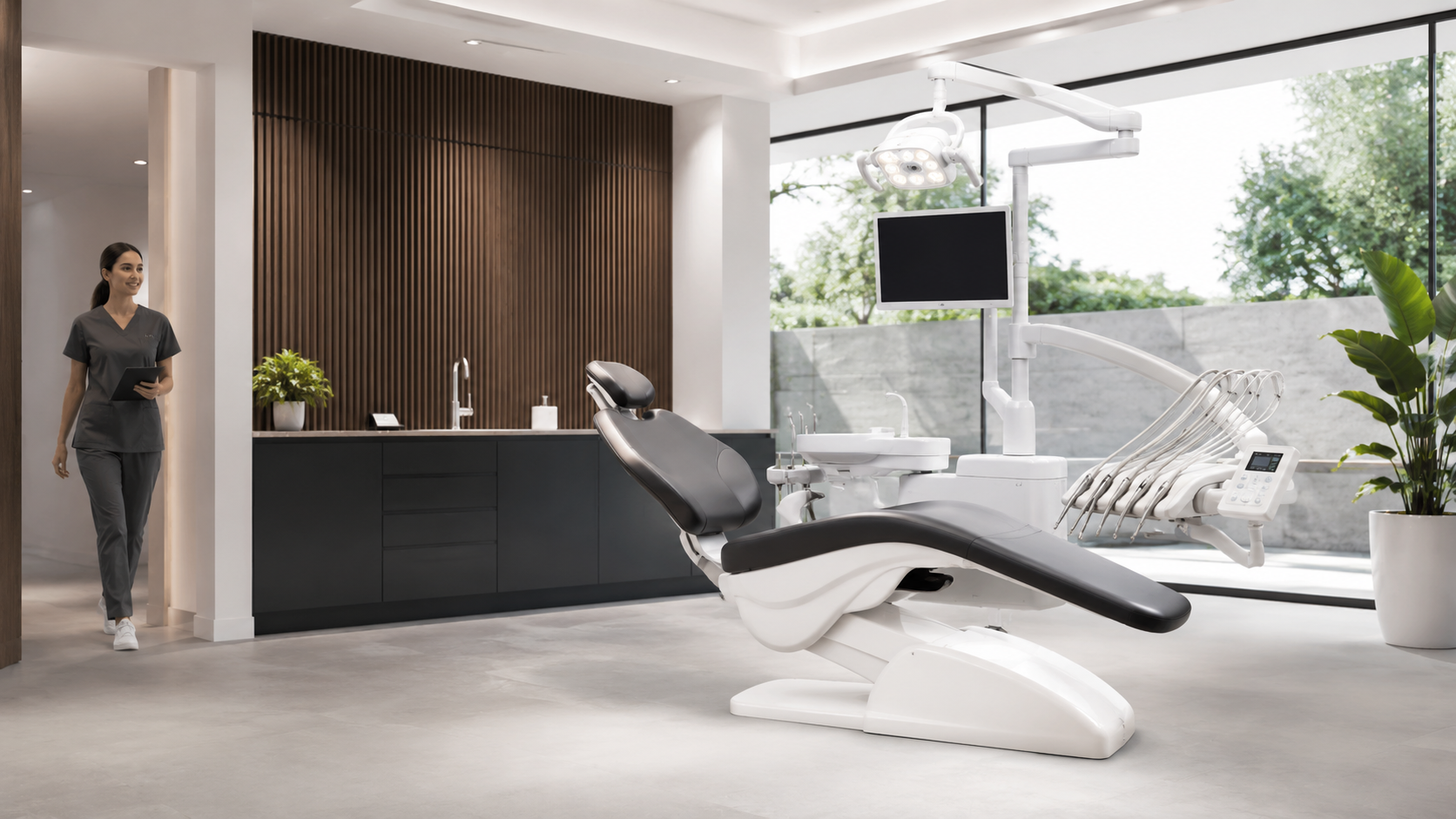 Modern bright dental clinic interior